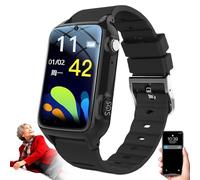 Smartwatches Para Personas Mayores, Con Detección De Caídas + Funciones De Alarma De Emergencia SOS, Resistencia Al, Videollamadas, Para Pacientes Con Demencia, Enfermedad De Alzheimer Black