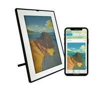 SMARTWIZ+ art - Marco de arte de tinta E diseñado por Japón, pantalla Spectra6 a todo color de 7.3 pulgadas, Wi-Fi, controlado por aplicación, perfecto para decoración del hogar, pantalla de papel