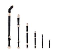 SMARTWOODI Recorder Set RS-605B Black & Ivory (Bass, Tenor, Alto, Soprano, Sopranino, & Garklein)