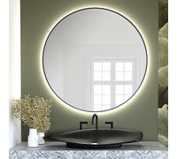 Smartwoods Bright espejo 100x100 cm circular con iluminación negro 5904107900520