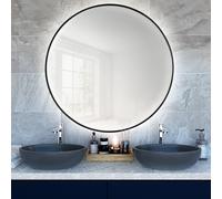 Smartwoods Bright espejo 50x50 cm circular con iluminación negro 5903003188797