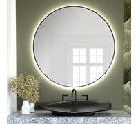 Smartwoods Bright espejo 60x60 cm circular con iluminación negro 5904107900049