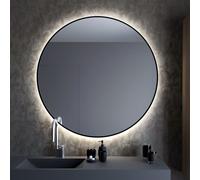 Smartwoods Bright espejo 70x70 cm circular con iluminación negro 5904107900155