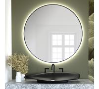 Smartwoods Bright espejo 70x70 cm circular con iluminación negro 5904107900162