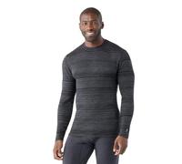 Smartwool Capa base clásica de lana merino térmica para hombre, manga larga, cuello redondo (ajuste delgado), cambio de color negro, talla S