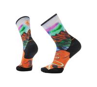 Smartwool - Trail Run Targeted Cushion Singletrack Print Crew Socks Orange Rust de Lana - Talla L - Naranja Naranja L