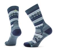 Smartwool Women's Hike Light Cushion Socks Calcetines de Senderismo para Mujer con cojín Ligero Margarita Crew, Azul Marino, L (Pack de 2)