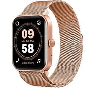 SMARTY2.0 - Smartwatch SW038E - Color Rosa - Asistente de Voz Alexa integrada, Llamadas Bluetooth, 14 Modos Deportivos, Pantalla de 1,8" - Correa de Metal - Dimensiones 46,5 x 40,5 x 13 mm, Rosa,