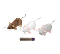 SmartyKat Crazy Creepers - Juguetes de Peluche Recargables con Hierba gatera con Tubo de 2 onzas de Hierba gatera