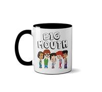 SMARTYPANTS Big TV Series Mouth Characters - Taza de cerámica divertida para café, té, bebidas calientes (mango negro Prime)