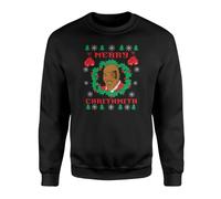 SMARTYPANTS Mike Tyson,Jersey de Navidad - Novedad divertida broma divertida divertida Feliz Chrithmith Navidad famosa boxeador boxeo, Black Prime, XXL