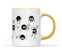 SmartyPants Soot Sprites - Taza de café con diseño de anime manga estudio de cine Susuwatari Neighbor Spirits, regalo de regalo resistente, mango de cerámica revestido, apto para lavavajillas y