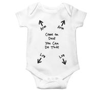 SMARTYPANTS ¡Vamos papá! ¡Puedes hacer esto! Instrucciones divertidas y divertidas de animación para nuevo padre, papá, papá, papá, ropa de bebé vestida, ropa de bebé, body de manga corta, chaleco de