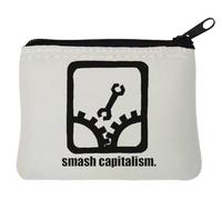 Smash Capitalism - Monedero de neopreno con llave inglesa, 10 x 11 cm, color blanco