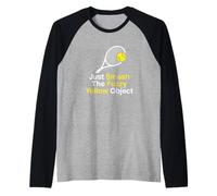 Smash The Yellow Object Jugador de Tenis Camiseta Manga Raglan