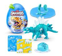 Smashers Mega Jurassic Light Up Ice Age Huevo (Stegosaurus) de ZURU - Juguete de Dinosaurio Rompible con más de 6 Sorpresas, Slime y Slime de Cubitos de Hielo, Dino Luminoso para Niños de 3+