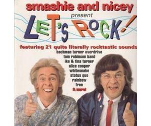 Smashie And Nicey Present Let's Rock - VARIOUS ARTISTS LP UK EMI 1992 21 TRACK FEATURING BACHMAN TURNER OVERDRIVE,TOM ROBINSON,RAINBOW,BOSTON,ALICE COOPER,WHITESNAKE,STATUS QUO,BAD COMPANY,GOLDEN EARRING,DEEP PURPLE,BLUE OYSTER CULT,ARGENT,WILD CHERRY,THIN LIZZY AND JO JO GUNNE (EMTV67)