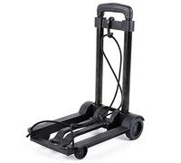 smashing Carretillas de Mano Plegables, Carro Plegable portátil de Servicio Pesado de 55 Libras, Carretilla de Mano Ligera Carro de Equipaje Plegable con 4 Ruedas y Cuerda elástica para Equipaje