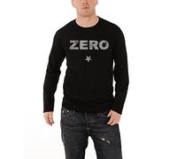 Smashing Pumpkins The Zero - Camiseta de Manga Larga con Efecto Desgastado Unisex para Adultos, Negro, M