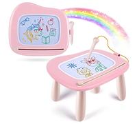 Smasiagon Juguetes Niños 1 2 3 Años, Pizarra Magnetica Infantil, Colorido Tableta Dibujo Magnético con Patas, Juguetes Educativos y Regalo Cumpleaños para Niña Niño de 1-3 Años (Rosa Claro)