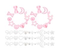 SMASOLO 1 caja Charms para Uñas con Perlas Mixtas Compartimentos Accesorios Decorativos Kawaii para Nail Art Regalo para Mujeres Diseño Elegante y Versátil para Uso Diario y Profesional