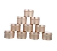 SMASOLO 12piezas Tarro De Vela De Aromaterapia Recipientes Redondos De Hojalata Latas para Hacer Velas Cajas De Hojalata para Almacenar Dormitorio