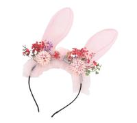 SMASOLO 1pieza Diadema De Orejas De Conejo Flores Para Fiestas De Pascua Diseño Aleatorio Accesorio Ligero y No Deformable Para Disfraces y Eventos Festivos