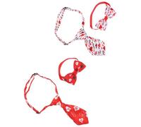 SMASOLO 2 Juegos de Pajaritas Ajustables para Mascotas, Accesorio Decorativo para Perros, Diseño Ligero y Lavable, Adecuado para Disfraces de San Valentín, Fiestas y Eventos Obsequios