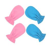 SMASOLO 2 pares Guantes de Parafina Hidratantes para Manos con Cierre Cómodo Manoplas Spa Reutilizables para Cuidado y Masaje de Piel Seca Azul y Rosa sin Logo