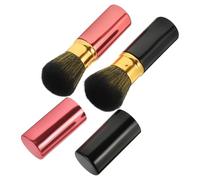 SMASOLO 2 piezas Brochas de Maquillaje Telescópicas para Rostro Pinceles Suaves para Polvo y Rubor Portátiles y Ajustables para Maquillaje Facial Diario