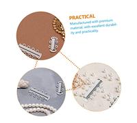 SMASOLO 2 piezas Cierres para Collares y Pulseras Inoxidable Broches de Metal Resistentes para Joyería Accesorios para Conectar y Extender Cadenas Diseño Duraderos y Ligeros para