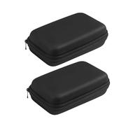 SMASOLO 2 Piezas Estuche para EVA Negro Resistente y Agua Organizador Portátil con Bolsillo de Malla para Accesorios Caja Vintage para Viajes y Uso al Aire