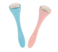 SMASOLO 2 piezas Masajeador de Ojos Manual con Rodillo de Aleación de Zinc para Mejor Absorción de Crema Portátil y Compacto Herramienta para Masaje Facial Antiestrés y Reducción de