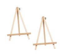 SMASOLO 2 Piezas Mini Caballete de Madera para Dibujo y Soporte Pequeño para Pizarra Resistente para Uso Aulas Fiestas y Decoración de Eventos Pack de Unidades