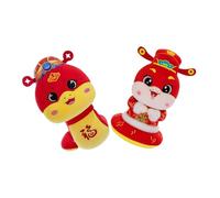 SMASOLO 2 Piezas Peluches Serpiente Año Mascotas Suerte Decoración Hogar Oficina Restaurante Fiesta