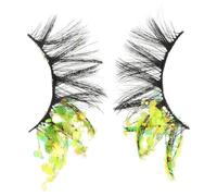 SMASOLO 2 Piezas Pestañas Postizas con Purpurina Clústeres de Pestañas Diy Extensiones Falsas Ligeras para Fiestas y Diario