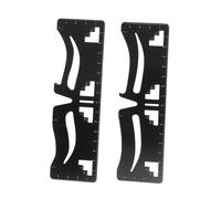 SMASOLO 2 piezas Regla para Cejas Diseño Horizontal Precisa Plantilla Reutilizable para Maquillaje Femenino Accesorio Auxiliar para Perfilado y Balance de Cejas