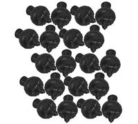 SMASOLO 20 Piezas 20 Piezas Tapa de Remate para Barra de Cortina 26-28 MM, Plástico Negro Resistente, Accesorios Decorativos para Extremos de Varillas, Protección Segura para Hogar y