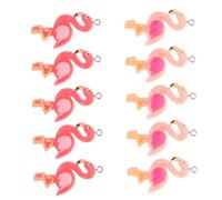 SMASOLO 20 Piezas Flamingo Resin Charms Lightweight Cute Flamingo Pendants In Vibrant Colors For DIY Necklace Bracelet Earring Jewelry Making