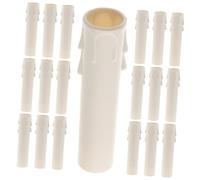 SMASOLO 20 Piezas Fundas Protectoras para Velas Efecto Goteo Tubo Plástico para Portalámparas Candelabros para Decoración
