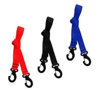 SMASOLO 3 Correas Portaesquís Portátiles de Nailon Resistente Set de 3 Colores Negro Rojo Azul Correas para Portabotas de Esquí Plegables y Ajustables Accesorio Práctico para