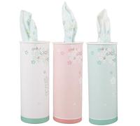 SMASOLO 3 piezas Caja Cilíndrica para Pañuelos de Coche Unidades Diseño Portátil y Elegante Compatible Mayoría de Portavasos Práctica para Uso Automóvil Hogar y Oficina Fácil Extracción y