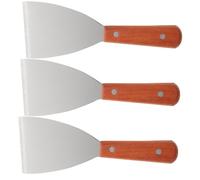 SMASOLO 3 piezas Espátulas de Cocina de Acero Inoxidable Pala Triangular Portátil Multiusos para Hornear Voltear y Cortar y Restaurantes