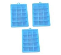SMASOLO 3 piezas Molde de Hielo de Silicona Cavidades con Tapa Juego de Bandejas Pequeñas para Cubitos Reutilizables Antideslizante y Fácil de Limpiar para Uso Doméstico y Lavavajillas