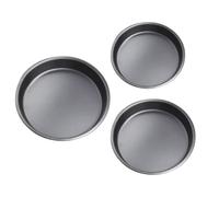 SMASOLO 3 piezas Moldes para Pizza de Acero al Carbono Bandejas Redondas para Horno Antiadherentes y Duraderas Aptas para Hornear Pan Pasteles y Pizzas Caseras