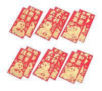 SMASOLO 36 Piezas Sobres Rojos Tradicionales Chinos Diseño Portátiles para Decoración Año Lunar Serpiente Regalos Prosperidad Salud Felicidad