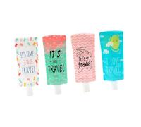 SMASOLO 4 piezas Bolsa de Almacenamiento para Loción de Viaje Dispensador Portátil Reutilizable para Champú y Artículos de Tocador Diseño y Colores Candy Brillantes