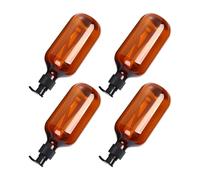 SMASOLO 4 Piezas Botellas Cosméticas Recargables Dispensador Presión Gran Capacidad Color Marrón para y Almacenamiento de Lociones Champús y Geles de Ducha