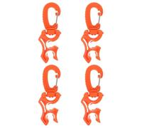SMASOLO 4 Piezas Clips para Regulador de Buceo Doble con Gancho, Sujetadores para Manguera de Baja Presión 10x10 Mm, Color Naranja, 4 Piezas, Accesorios para Equipo de Snorkel y Buceo