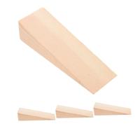 SMASOLO 4 Piezas Cuñas Triangulares de Madera Multiusos Tope para Puerta sin Perforación Antideslizante para Instalación de Madera Baldosa y Moqueta